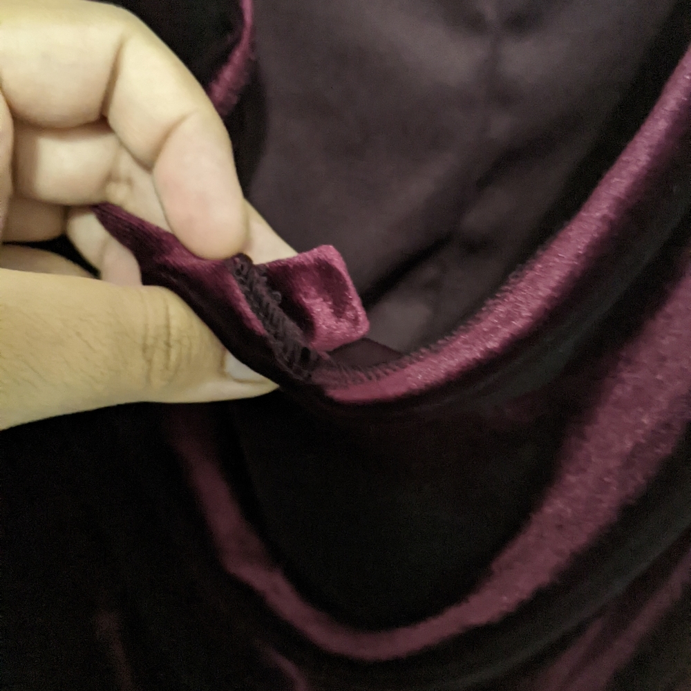 NEW ANNE KLEIN Wine Velvet Cowl Neck Stretch Pull-on Formal Dress Size 16 - Picture 11 of 11